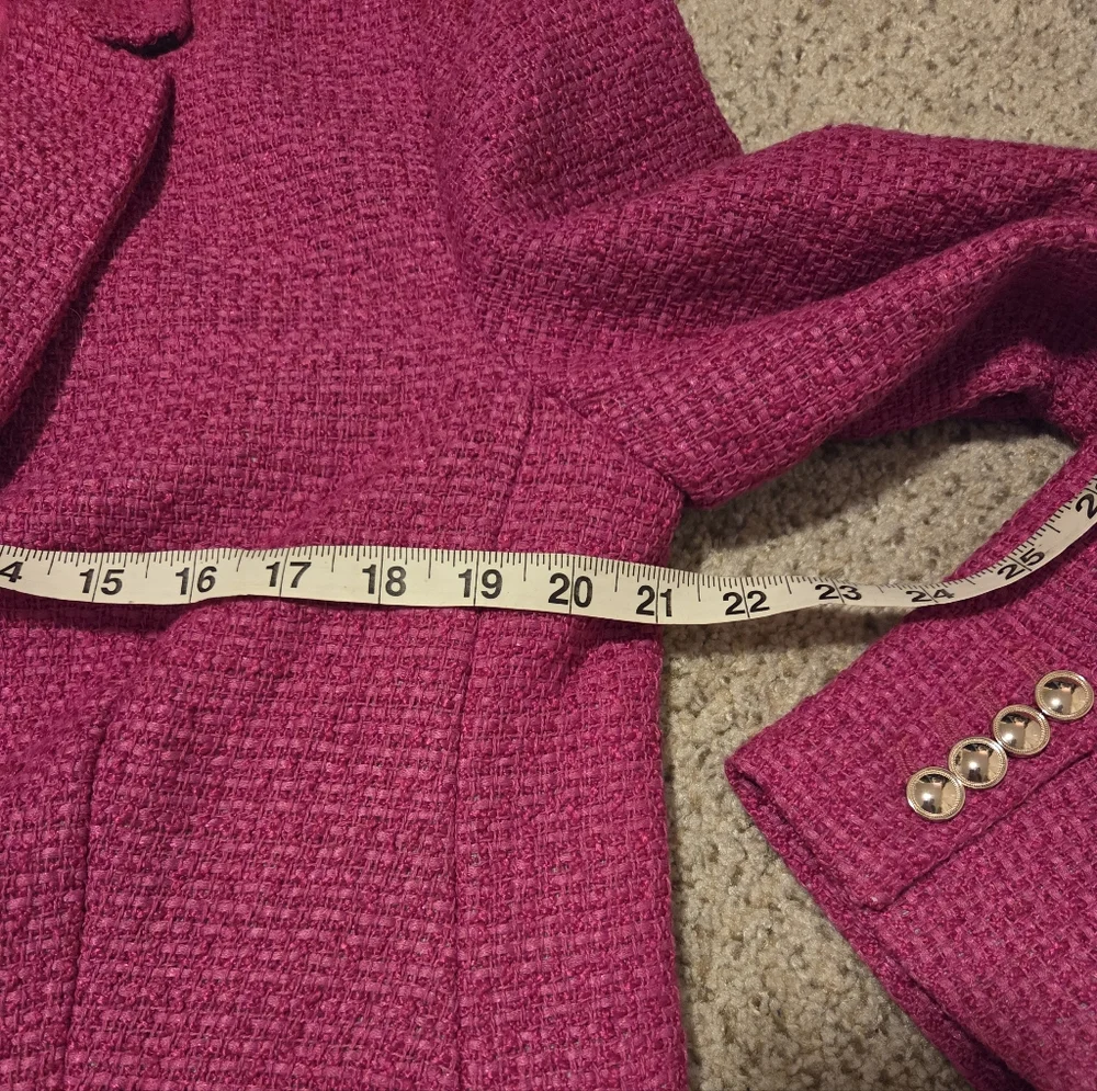 Ann Taylor Pink Tweed Blazer - Picture 7 of 9